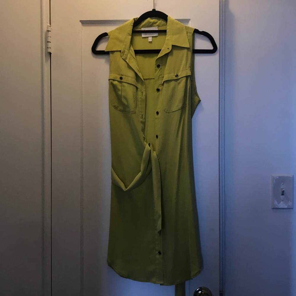 Yumi Kim shirt dress with black button detail